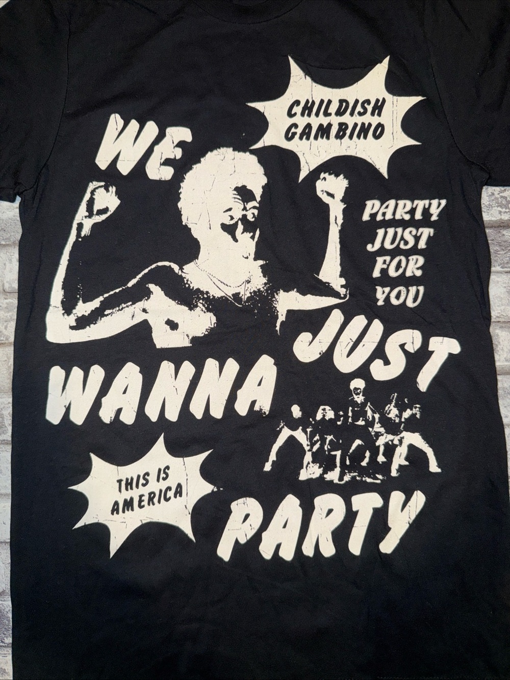 Childish Gambino Australian Tour Shirt, ‘We Just Wanna Party’, Adult S - NEW - Picture 2 of 4